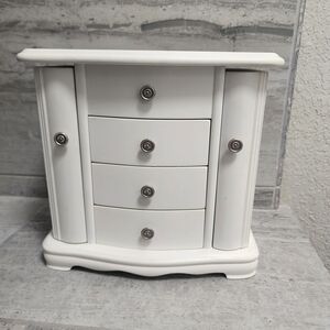 White Jewelry Organizer Cabinet